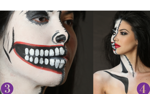 Paso a paso del rostro doble.