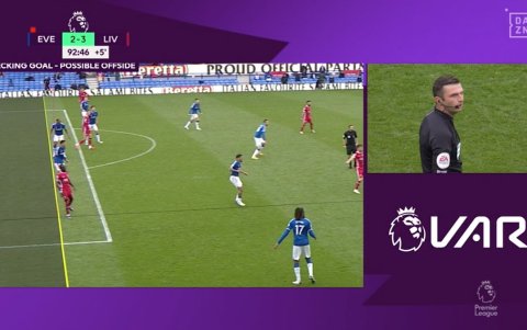 Este es el supuesto fuera de lugar de Sadio Mané antes del gol de los rojos