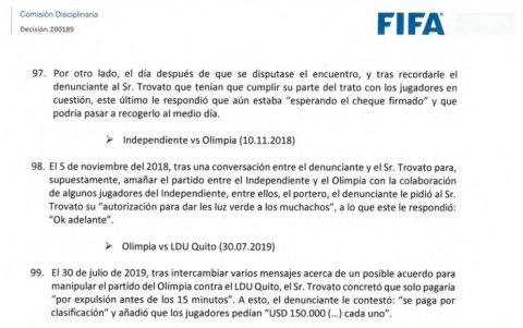 La parte de la investigación que se refiere al juego contra el albo