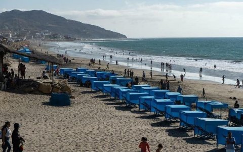 Así lucen las playas de Manta.