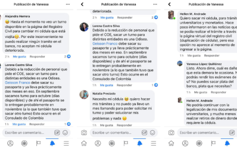 Algunas denuncias de los usuarios.