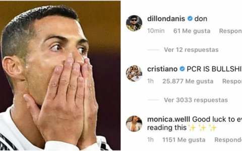 La reacción de CR7 en Instagram.