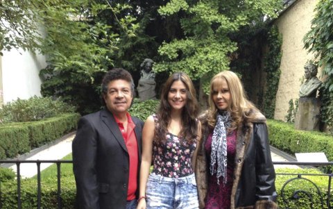 Con su hija Ámar y su exesposa, Silvana.