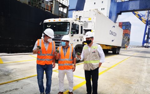 El aguacate saló por el muelle de TPG.