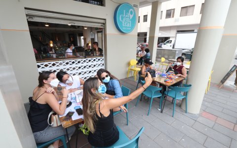 En el interior de la cafetería La Central, está la Esquina del Café de Patricia.