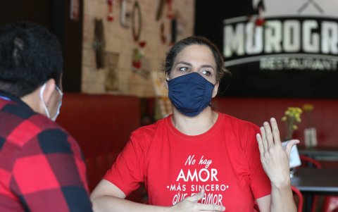 Personaje. Ferrero es la presidenta de la Asociación de Restaurantes del Guayas.