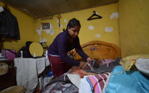 Rosa Canga es una de las afectadas por la pandemia ya que ella no pudo pagar el arriendo, y ella y su familia fueron desalojadas.