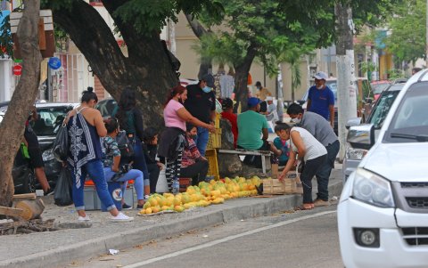 En los parterres de las ciudadelas del norte de la ciudad, es común ver escenas como las que se muestra en la imagen.
