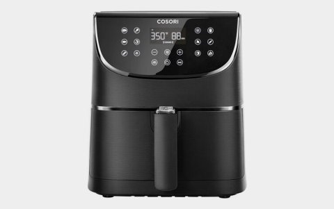 ​Tiene pantalla táctil digital con 11 preajustes de cocción para freír, asar y mantener caliente, precalentar y agitar recordatorios, funciona con Alexa & Google Assistant.