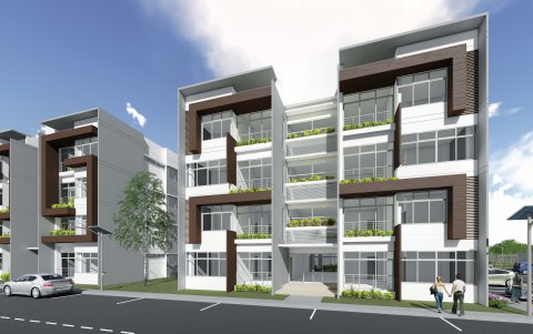 Vizcaya Residencias. Contará con 12 edificios de 4 pisos, con 4 departamentos por piso.