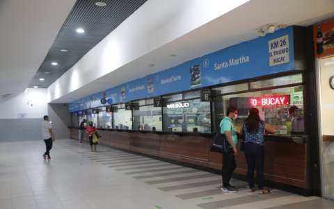 Transportación. Poca afluencia de usuarios se registró en las terminales terrestres; algunas cooperativas no atendieron.