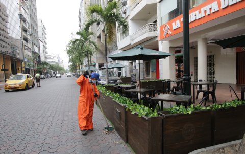 Trabajo. Así fue el ambiente en diferentes sectores de Guayaquil.
