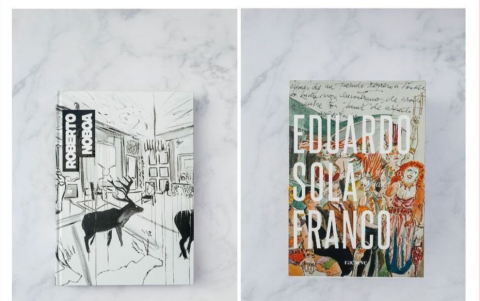 Dos de los libros editados por Eliana Hidalgo.