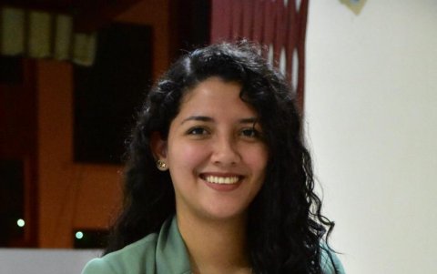 Nicole Estupiñán, presidenta de la FEUPE, 2021. Estudiante de Ciencias Políticas