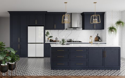 La última versión del refrigerador Bespoke cuenta con paneles intercambiables en decenas de colores y luce como un anaquel más.