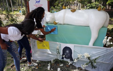 Una manifestación en conmemoración de la niña Maira Alejandra Orobio, asesinada con signos de tortura y abuso sexual.