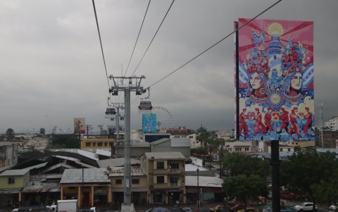 Tributo a la Sociedad Civil, cuadro creado por Yo Az, un ilustrador francés que se inspiró en los guerreros del Guayas y voluntarios de la ciudad