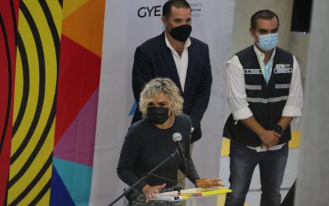 La alcaldesa de Guayaquil, Cynthia Viteri, inauguró ayer, martes 19 de enero, la Aeroarte.