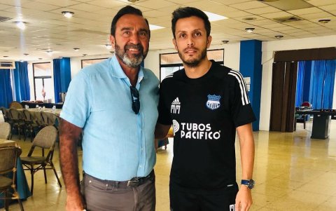 Nassib Neme y Marcos Mondaini, como dirigentes del club.