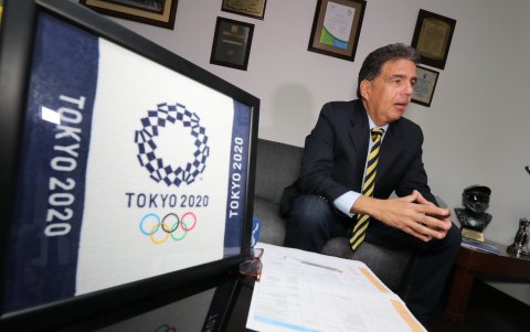 Augusto Morán, presidente del COE, reclama al Gobierno Nacional los fondos para los atletas del Plan de Alto Rendimiento.