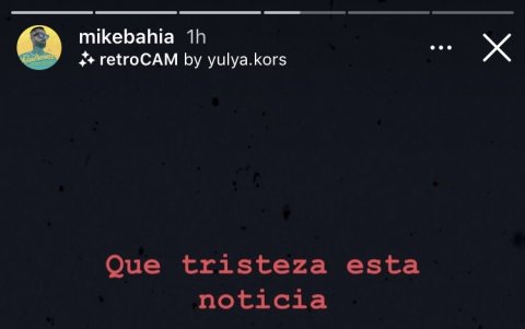 Storie de Instagram de Mike Bahia