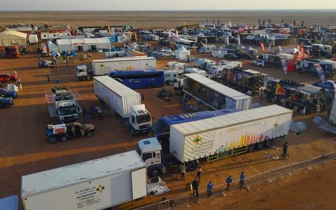 Campamentos. Los espacios que ocupaban camiones, autos, hospitales y más son diseñados por el franco-ecuatoriano.