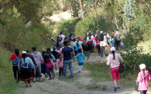Sitio. En la ciudad son tradicionales las caminatas hacia el Cristo de Andacocha.
