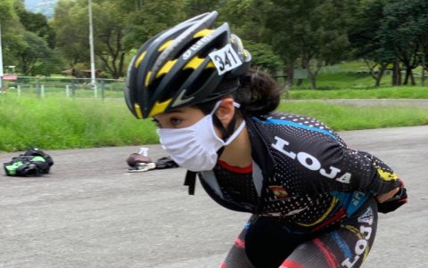 Fernanda en una de sus jornadas de entrenamientos.