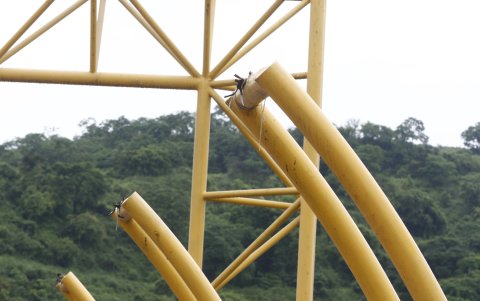 En el sitio, se han llevado las luminarias que están tanto adentro como fuera del parque.