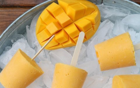 Helado de mango, fácil de hacer, delicioso y refrescante.
