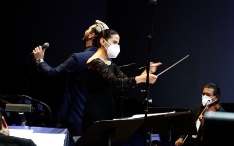 Durante los ensayos y presentaciones se mantienen las medidas de bioseguridad.