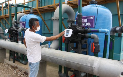 Los nuevos módulos de potabilización de la planta de agua en Colonche benefician a las poblaciones de Valdivia y San Pedro.