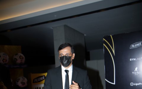 Fabián Bustos, en la pasarela de los premios Pro.