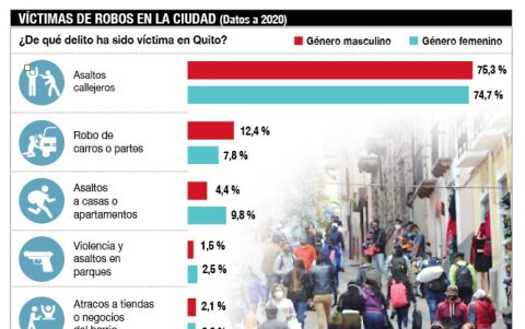 Las denuncias de robos en la capital.