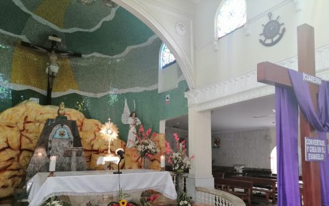 Templo. El aforo de la iglesia es de 300 personas.