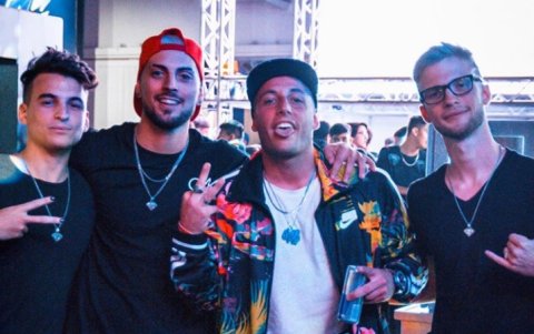 De izquierda a derecha: Goncho, Coscu, Momo y Zeko. Todos streamers argentinos.