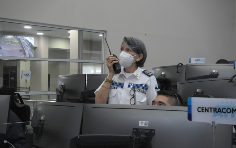 La coronel Bertha es la jefa de Control de Tránsito de la entidad.