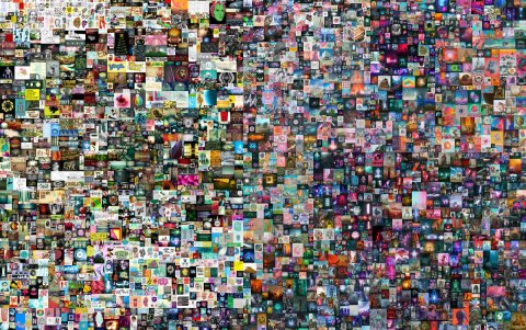 El collage de Beeple, Everydays: The First 5000 Days , vendido en Christie's.