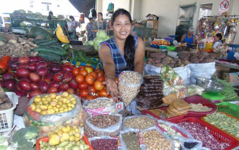 Cosecha. En los diferentes mercados ofrecen la diversidad de granos para la preparación. 



Agencia (ag-rios)