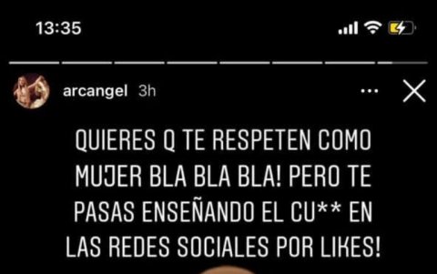 El mensaje de Arcángel despertó la furia de la chilena, que no se quedó callada.