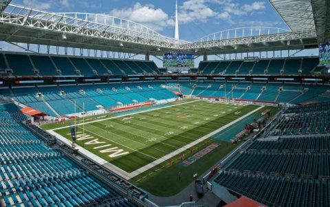Así luce el Hard Rock Stadium de Miami.