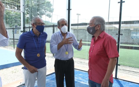 Los pioneros del pádel en Ecuador hablaron de los comienzos. Juan Boloña, Víctor Rafti y Luis Pena.