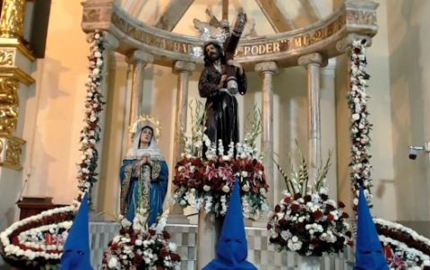 La imagen de Jesús del Gran Poder, cuya advocación fue celebrada ayer.CORTESÍA