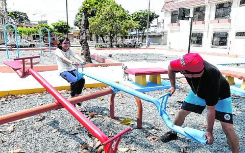 Escenario. Este es el escenario actual del parque de la manzana F28.