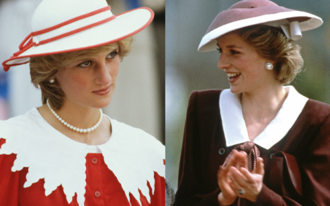 Looks de la princesa Diana con el cuello tipo bebé.