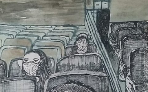 La incertidumbre por lo que ocurre día a día con la pandemia también fue plasmada en plumilla.