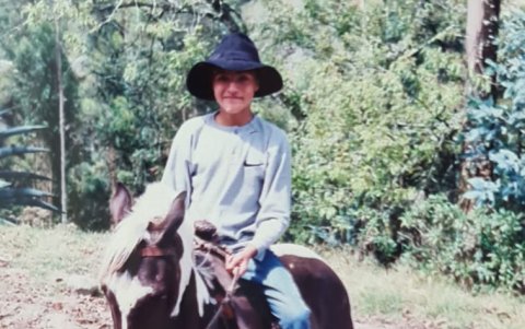Una foto de su infancia en Rancho Chico.