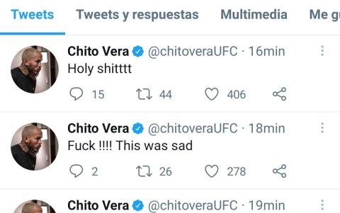 Reacción de Marlon 'Chito' Vera.