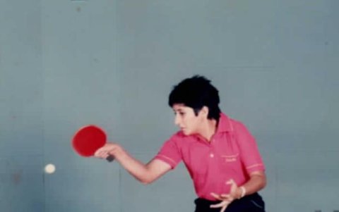 La mesotenista en una foto del recuerdo que la Federación Ecuatoriana de este deporte siempre destaca.