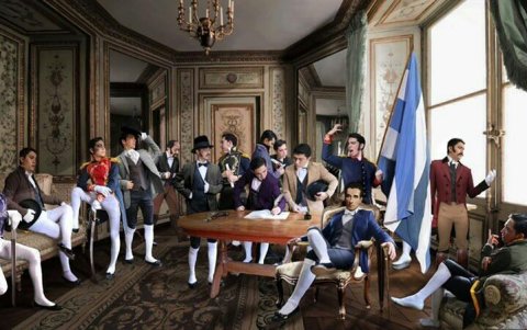 Uno de los óleos del Bicentenario, cuya ejecución se canceló.